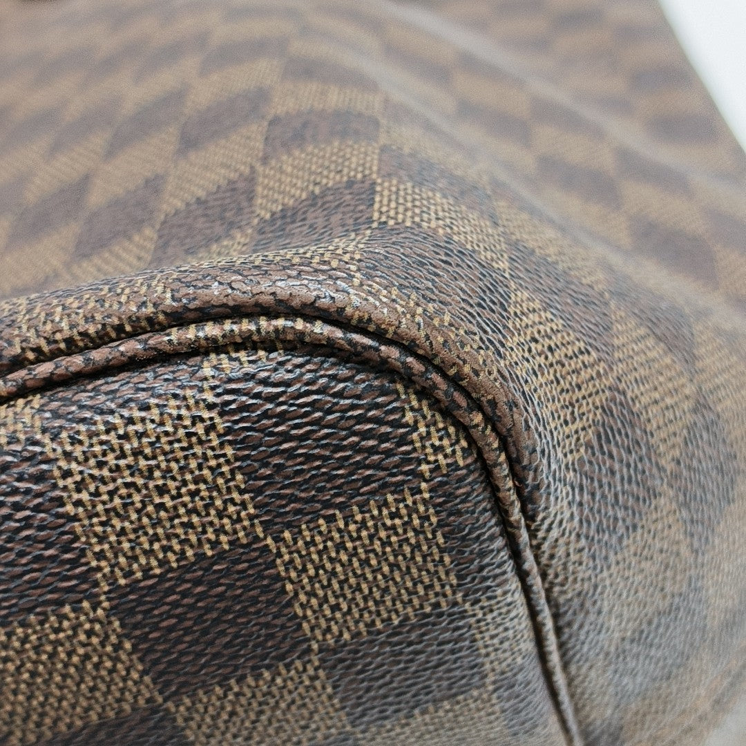 NEVERFULL GM Damier Ebene Coated Canvas Brown