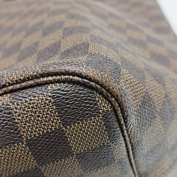 NEVERFULL GM Damier Ebene Coated Canvas Brown