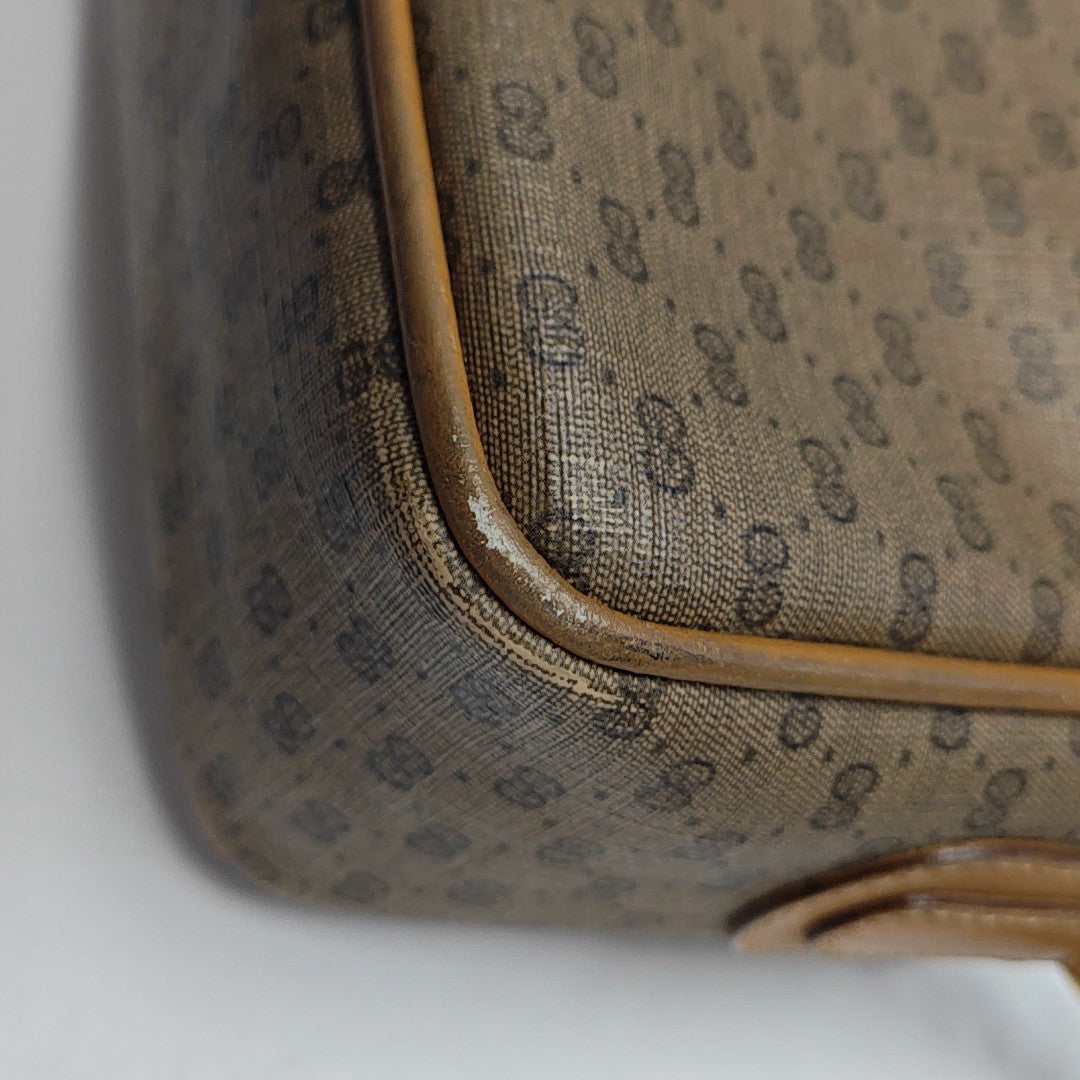 Monogram Coated Canvas Shoulder Bag Brown