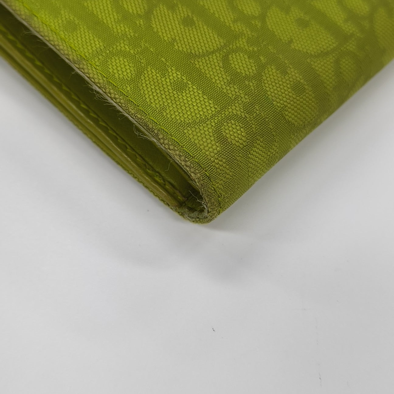 Oblique Leather Wallet Green