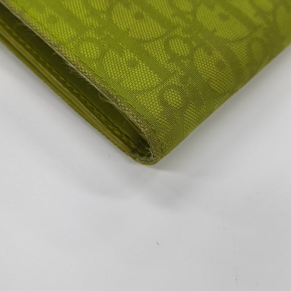 Oblique Leather Wallet Green