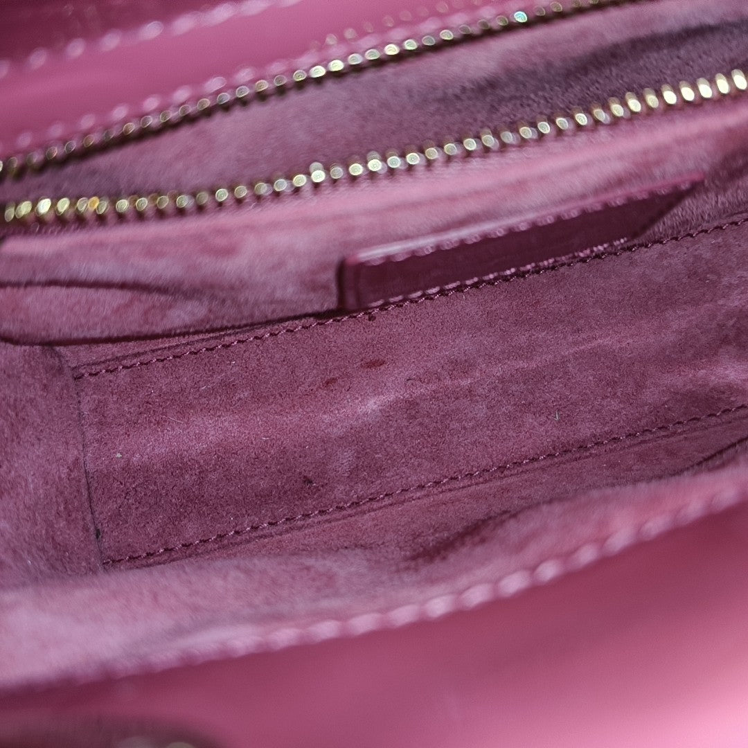 Lady Dior Mini Cannage Patent Leather Pink