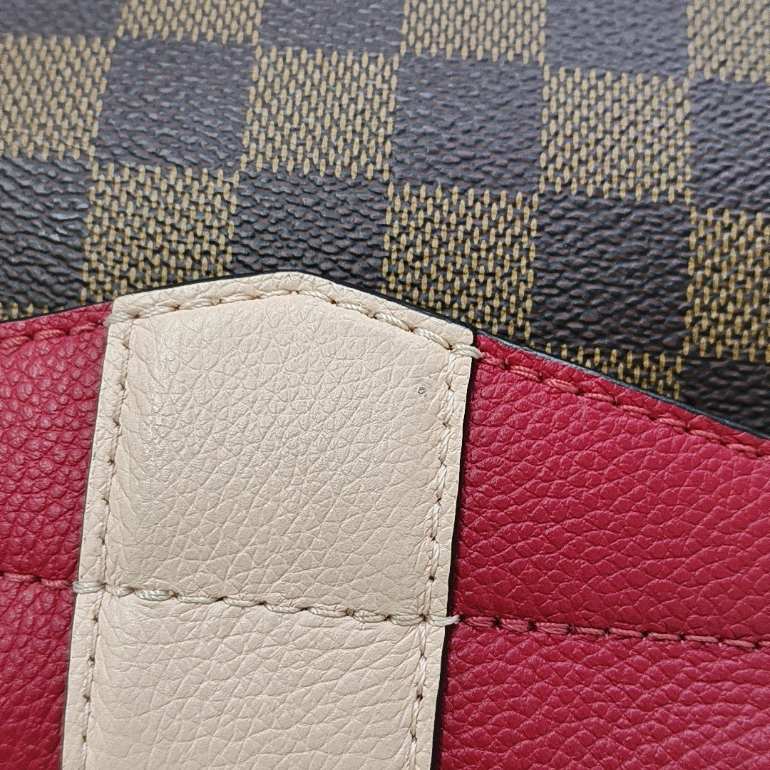 CLAPTON Damier Ebene Coated Canvas Brown