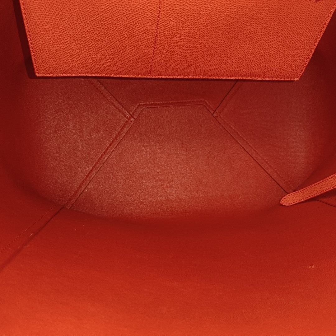 VERTICAL CABAS Small Calfskin Red