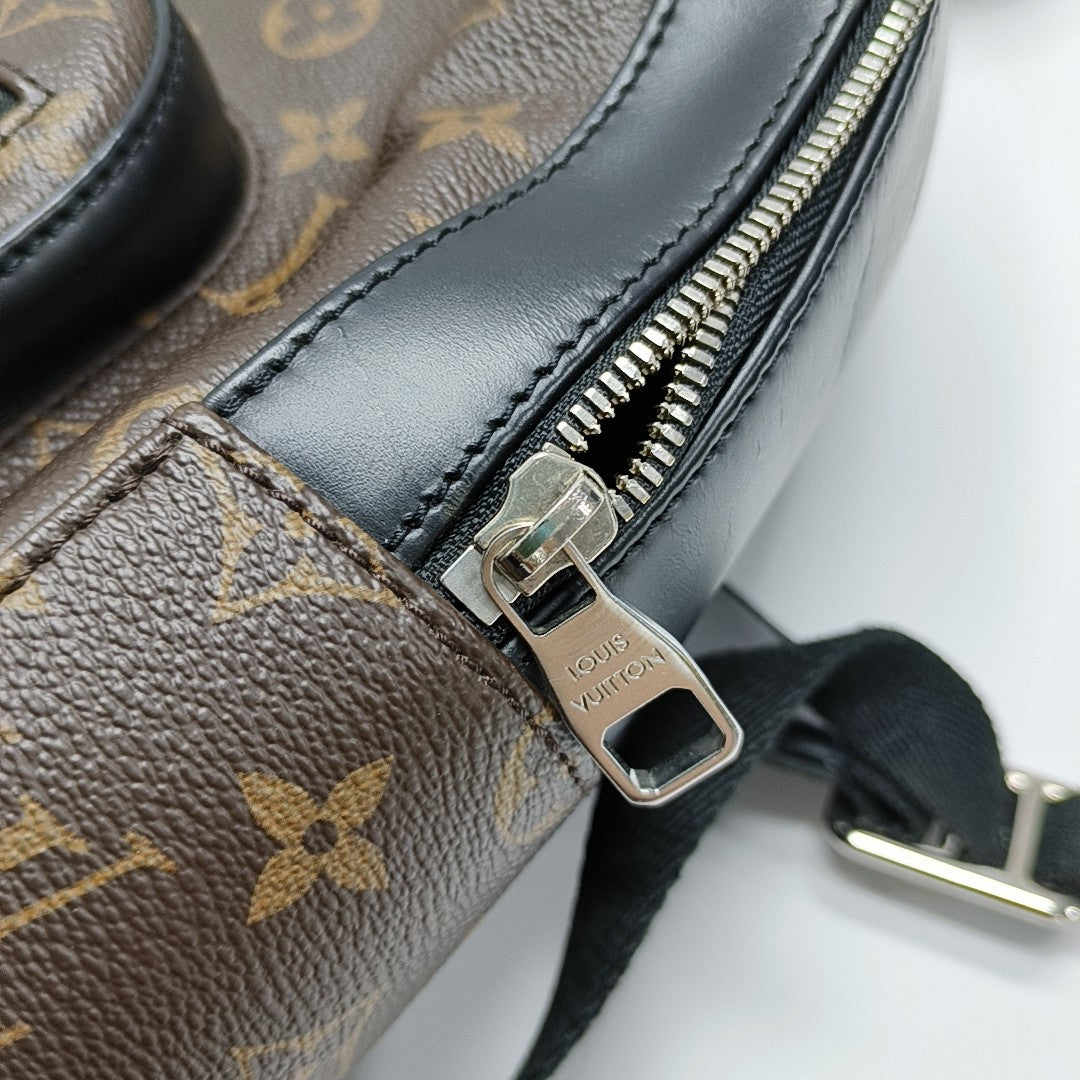 JOSH Monogram Coated Canvas Brown