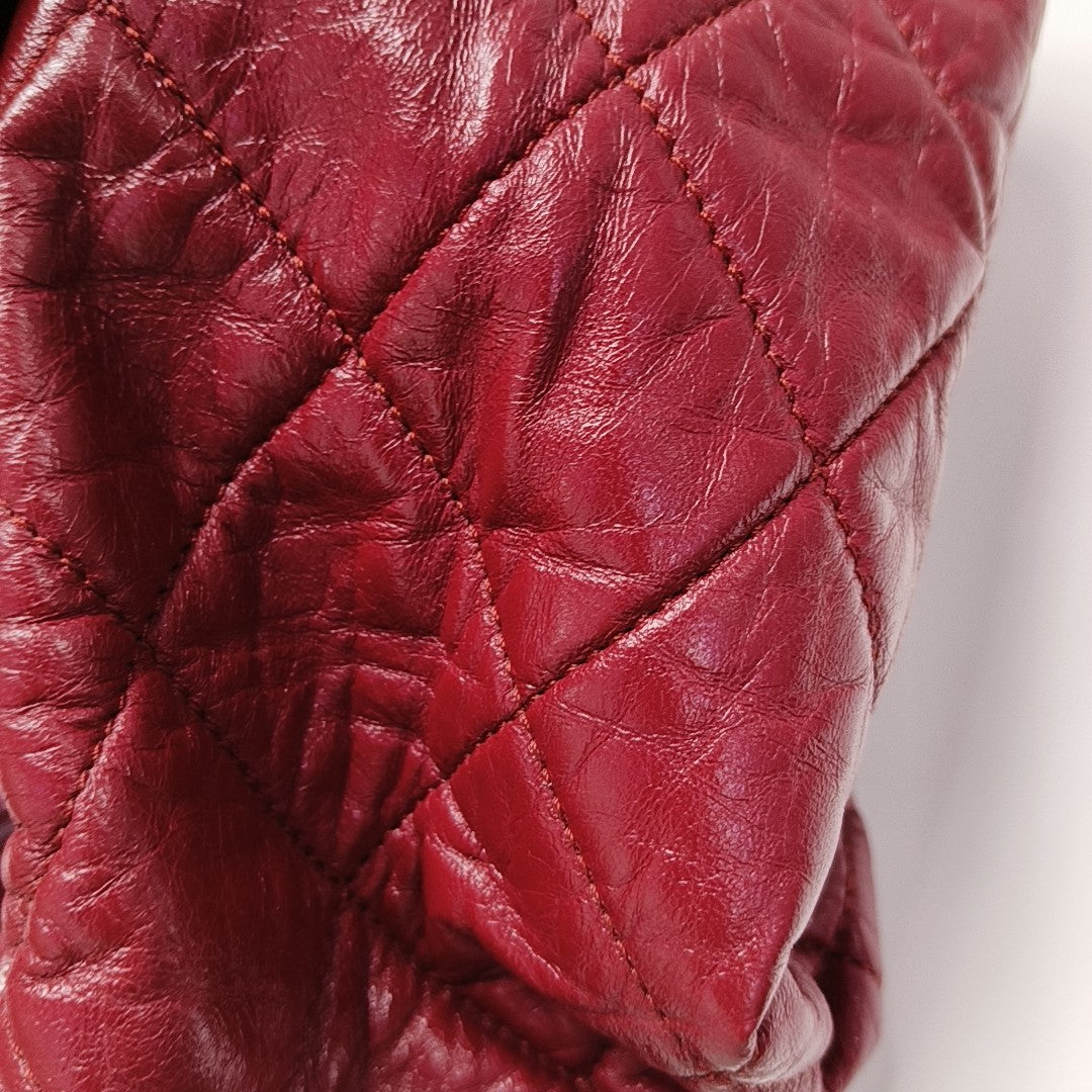 Quilted Lambskin Shoulder Bag Red