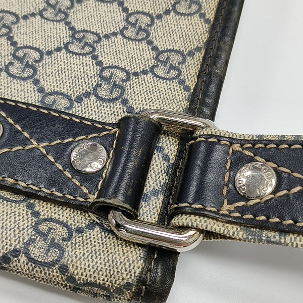 Monogram Coated Canvas Shoulder Bag Blue
