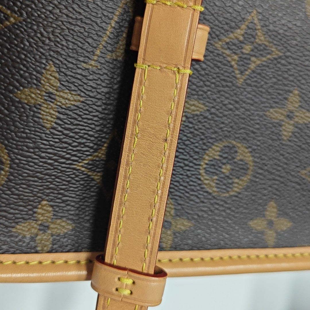 DIANE Nano Monogram Coated Canvas Brown