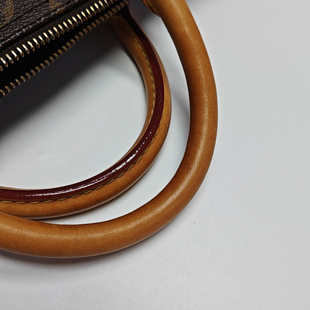 SPEEDY 30 Monogram Coated Canvas Brown