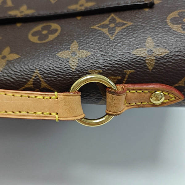 CLUNY MM Monogram Coated Canvas Brown