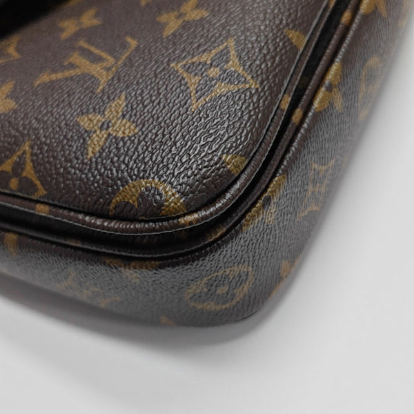 MÉTIS MM Monogram Coated Canvas Brown