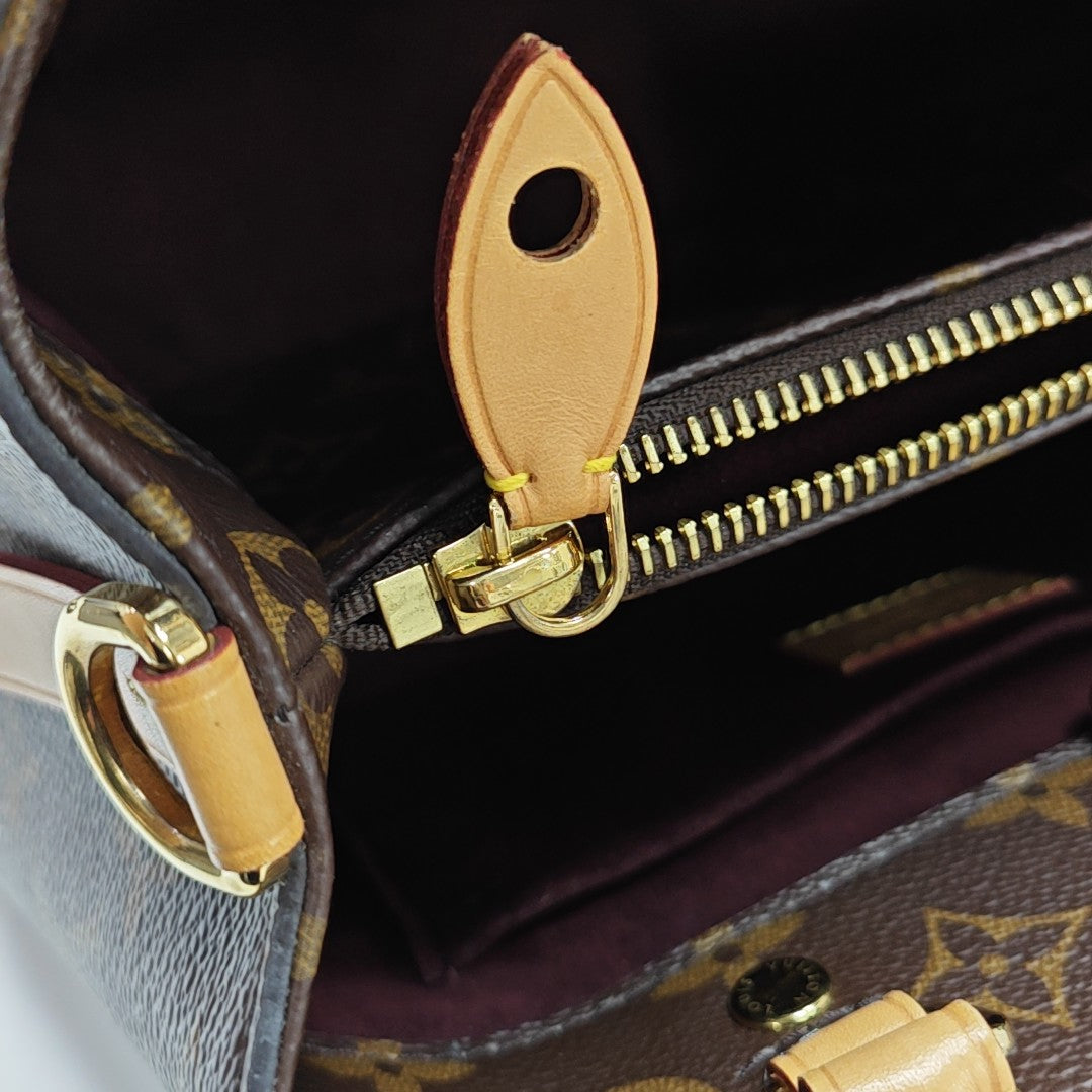 MONTAIGNE BB Monogram Coated Canvas Brown