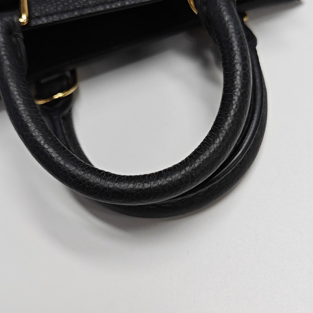 SAC PLAT Mini Monogram Calfskin Black