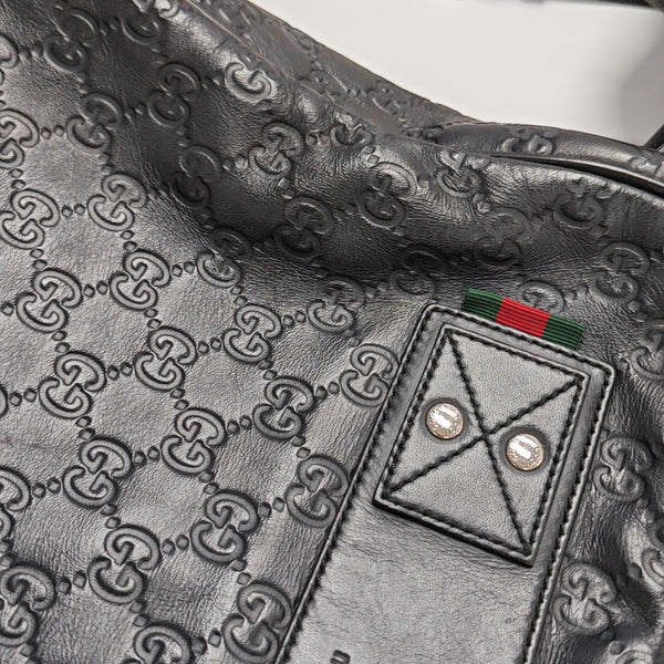 Monogram Calfskin Shoulder Bag Black