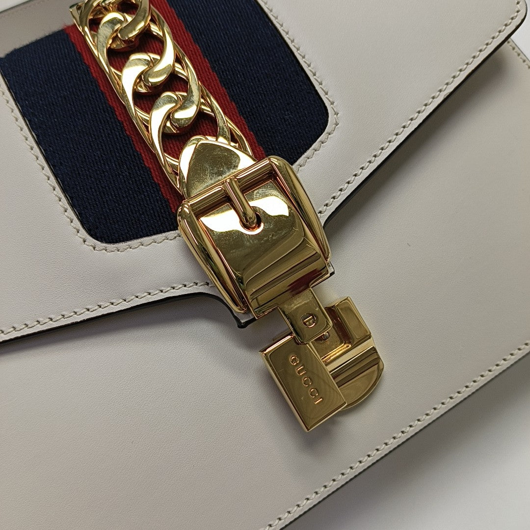 Sylvie Small Calfskin White