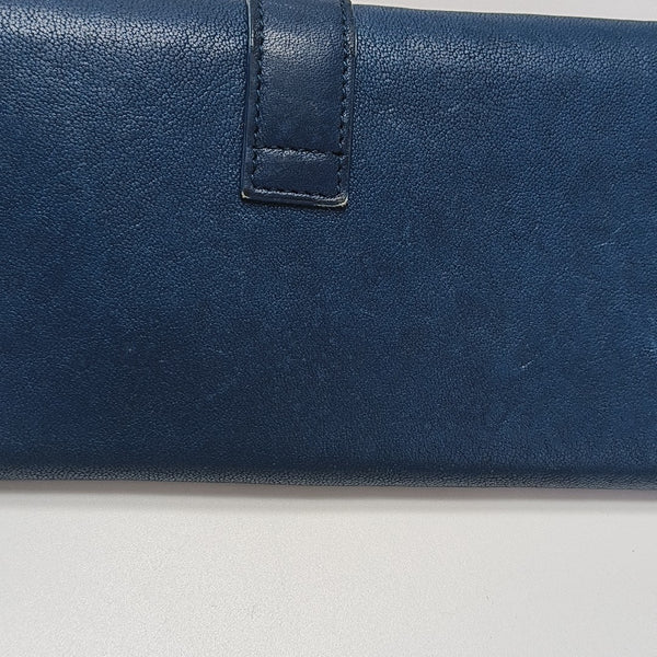 CHYC Y LIGNE Calfskin Blue Wallet