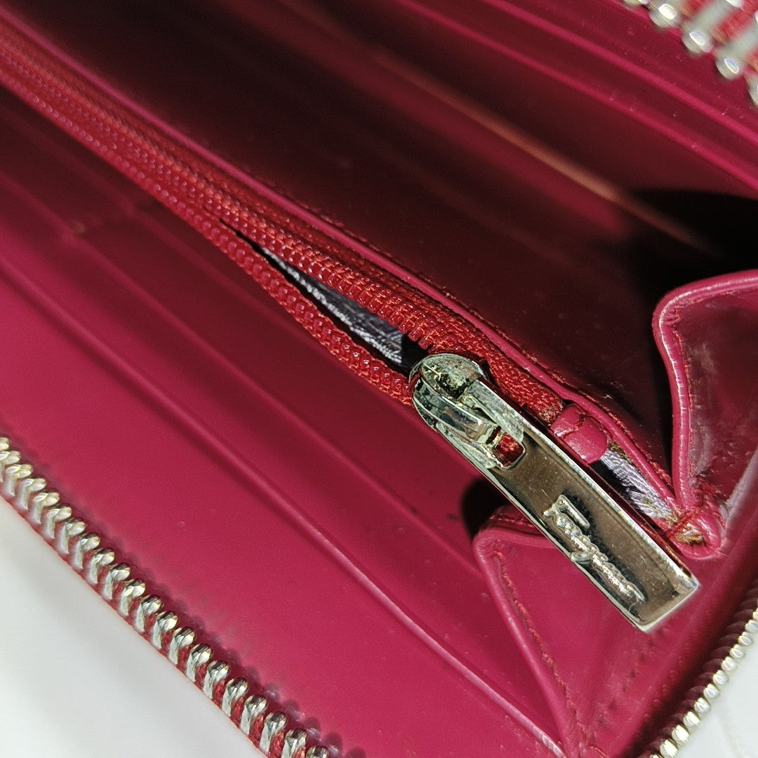 Leather Wallet Red