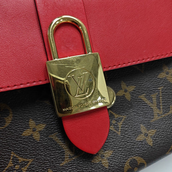 LOCKY BB Monogram Coated Canvas Red