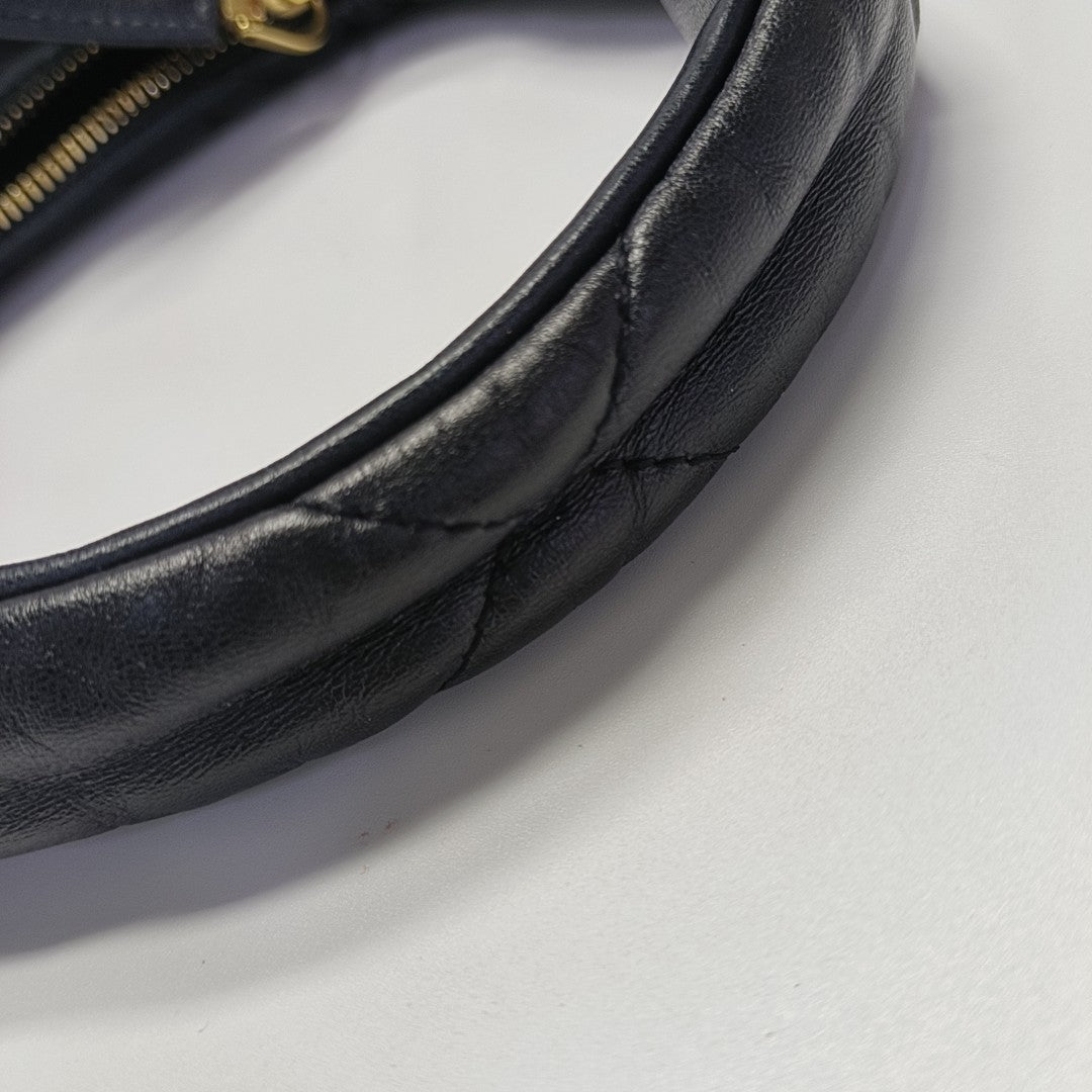 Quilted Lambskin Shoulder Bag Mini Black