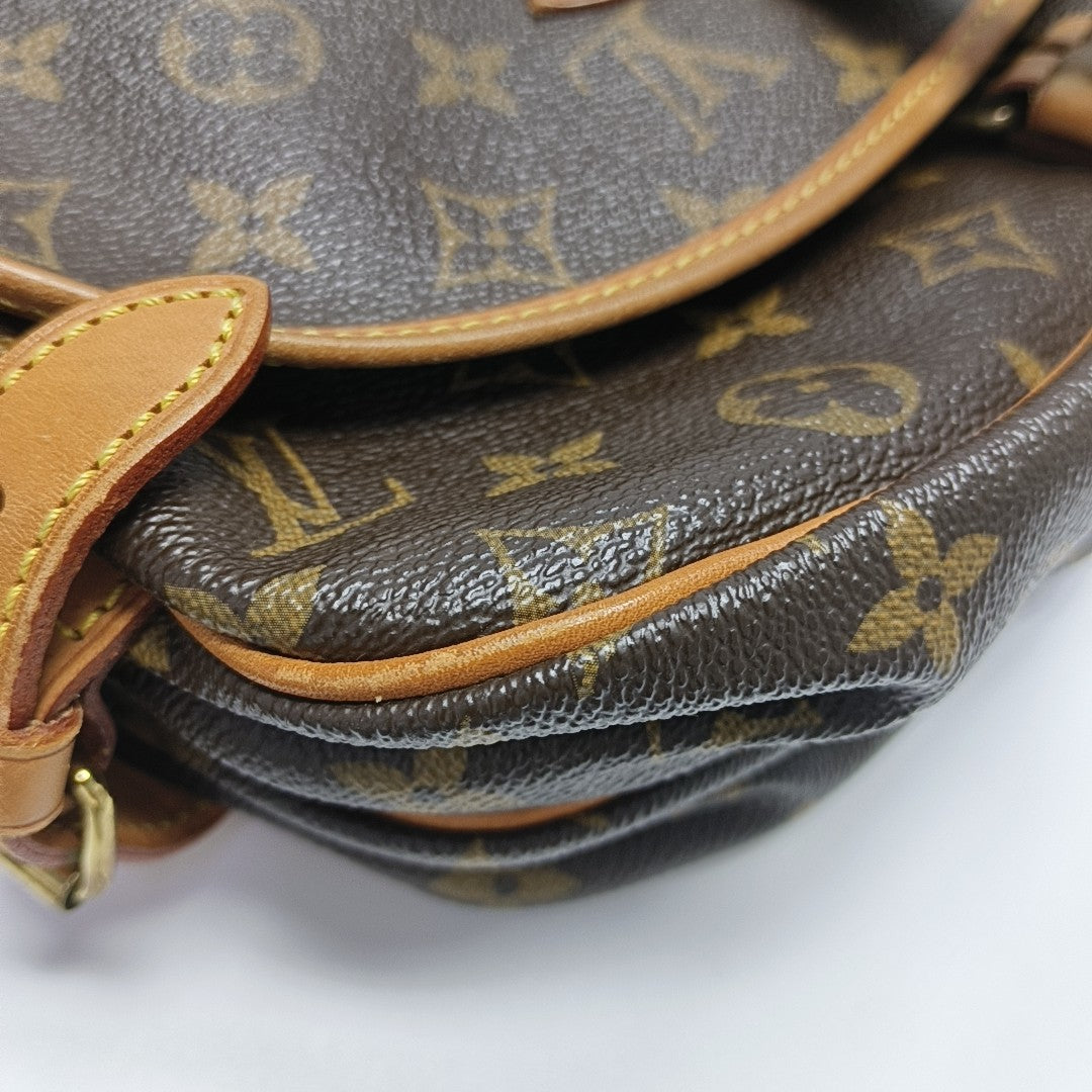 SAUMUR 30 Monogram Coated Canvas Brown