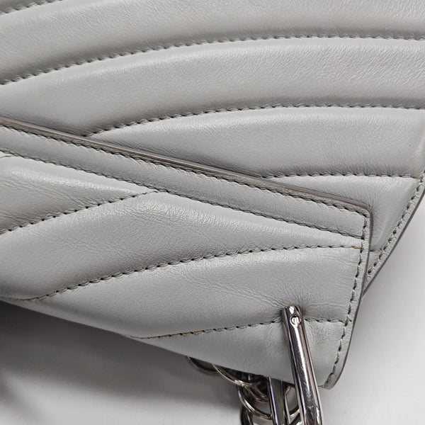 Drew Small Quilted Calfskin Blue