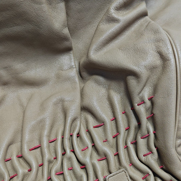 Quilted Calfskin Tote Bag Beige