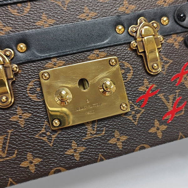 PETITE MALLE Monogram Coated Canvas Brown
