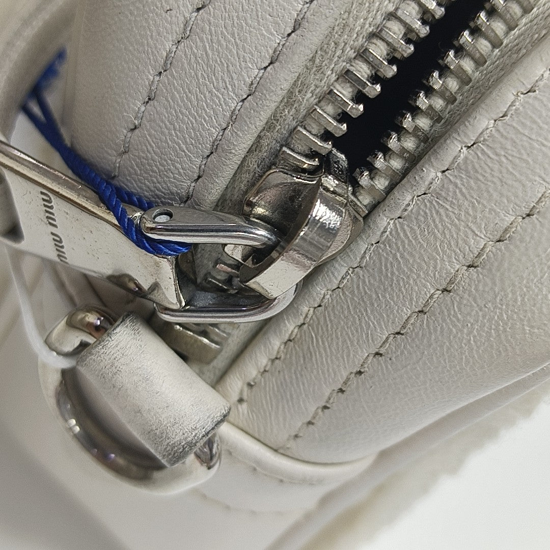 Calfskin Crossbody Bag White