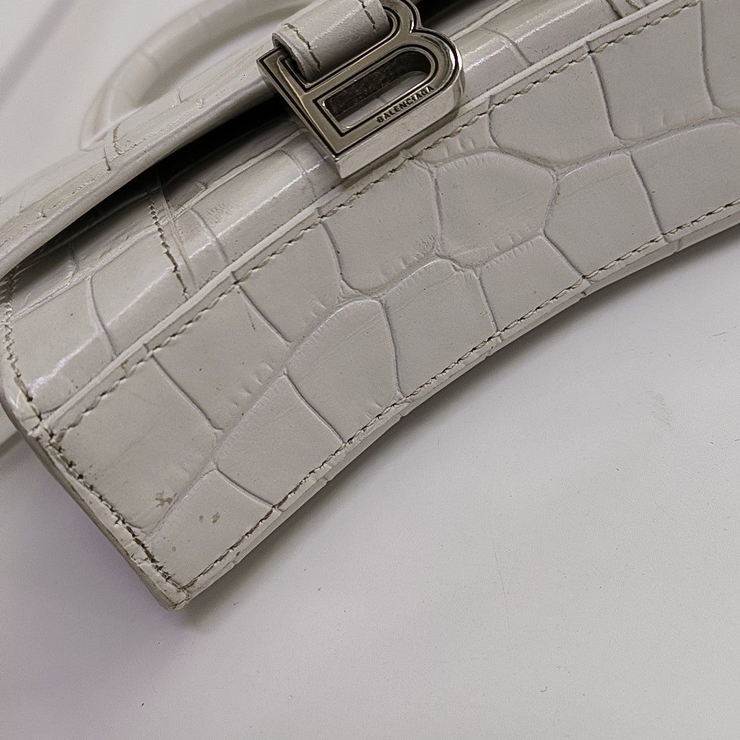 Hourglass Mini Calfskin White