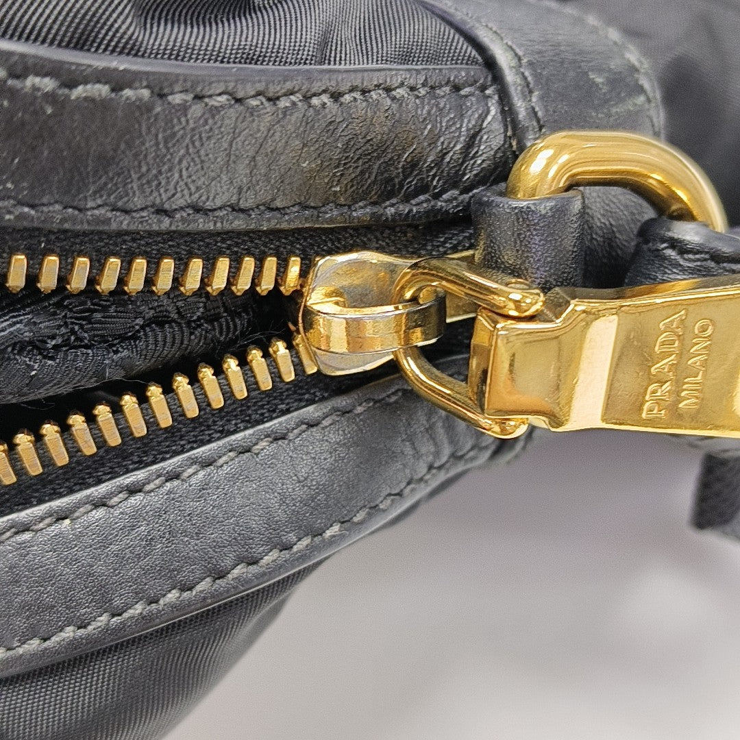 Nylon Shoulder Bag Black