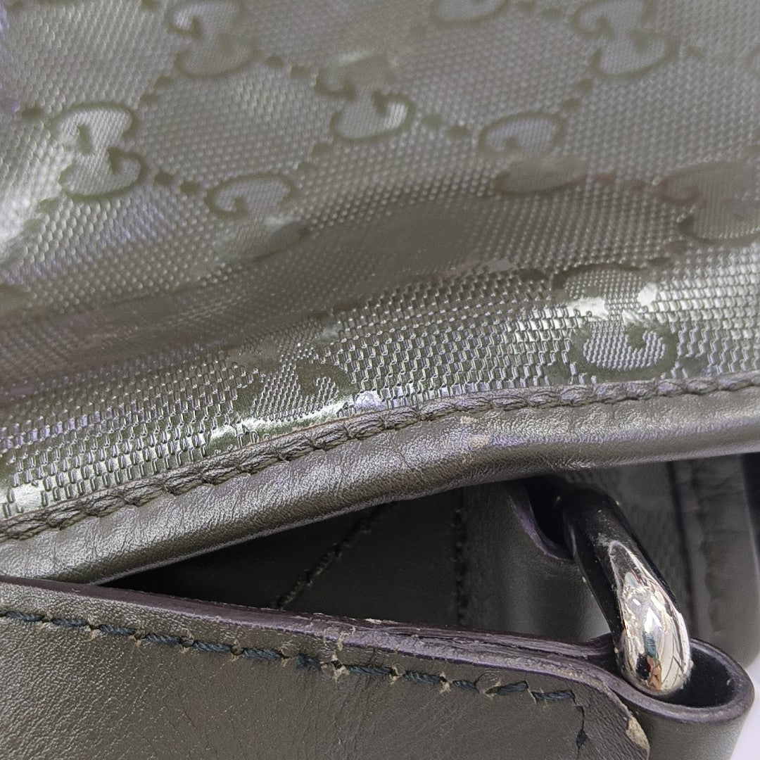 GG Imprime Monogram Coated Canvas Green