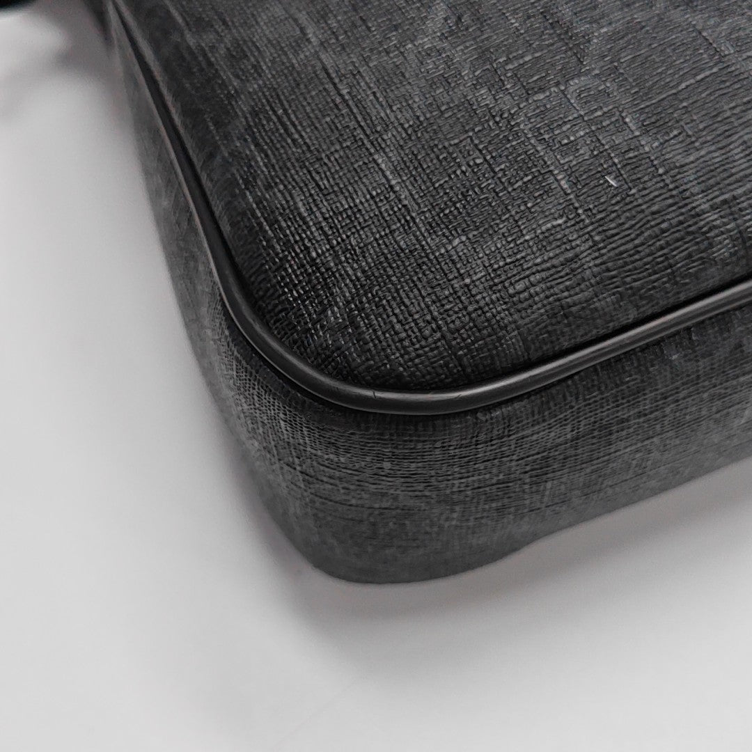 Monogram Coated Canvas Top Handle Bag Black