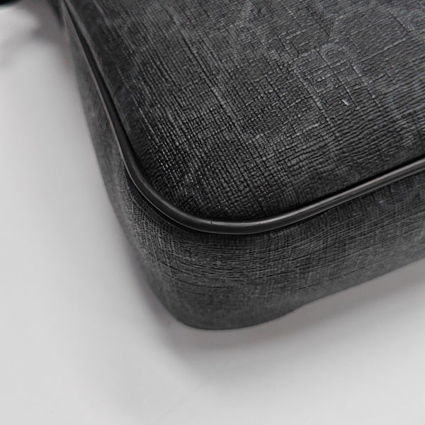 Monogram Coated Canvas Top Handle Bag Black