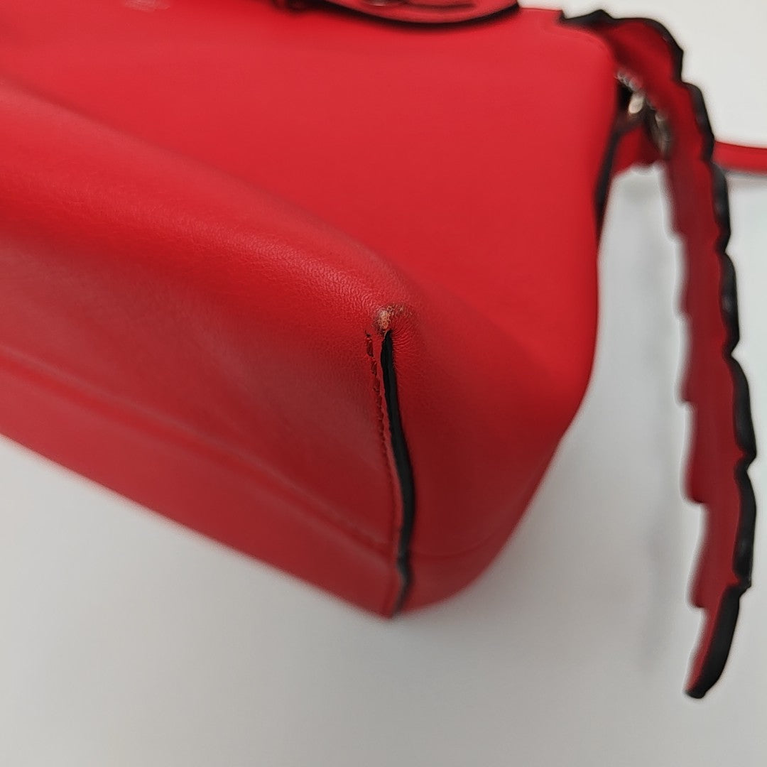 Calfskin Shoulder Bag Red