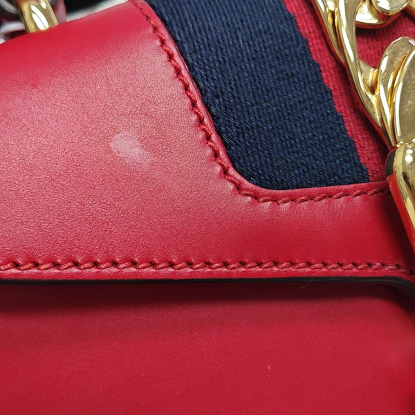 Sylvie Mini Calfskin Red