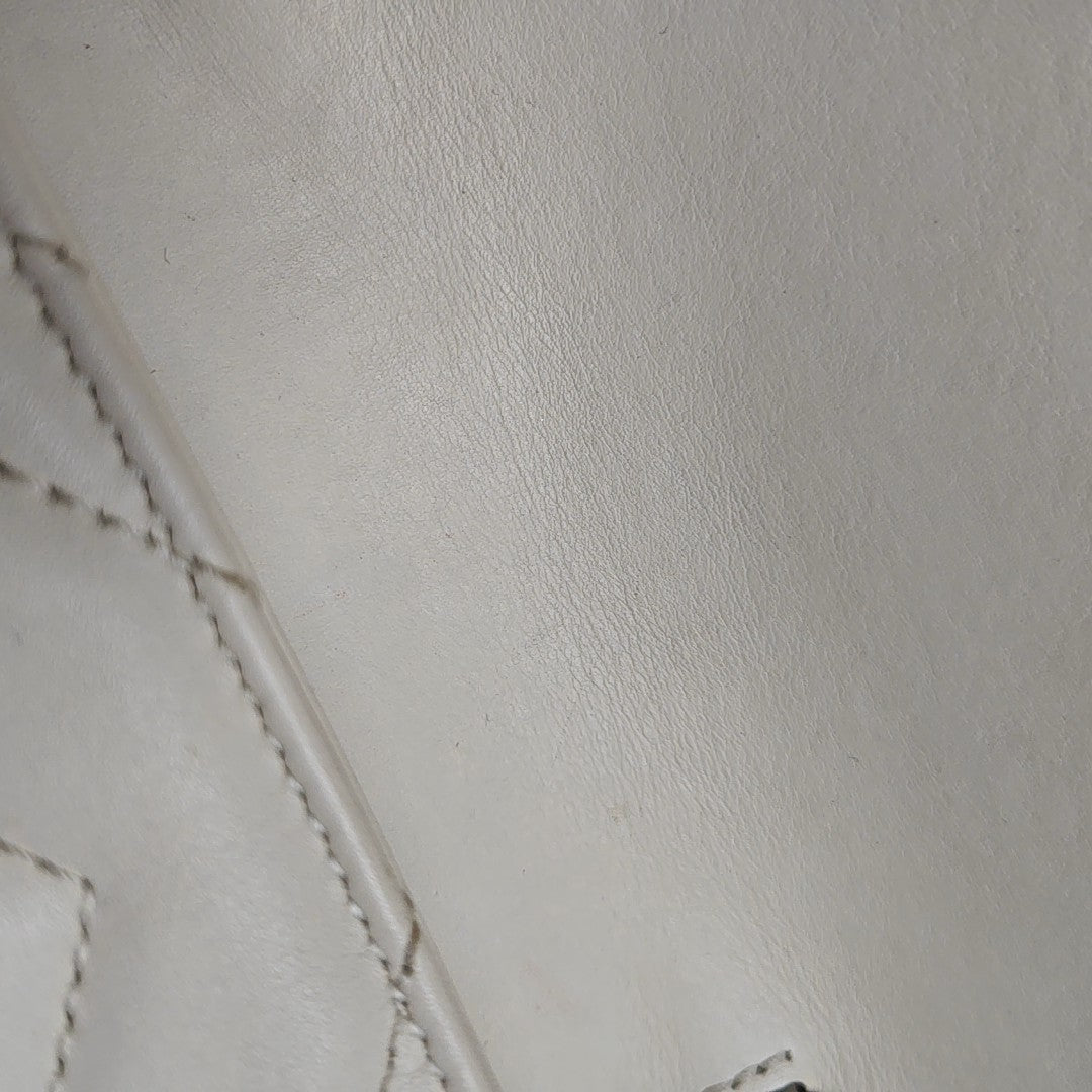 GG Marmont Mini Quilted Calfskin White