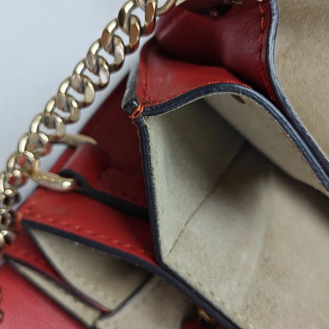 Faye Medium Patent Leather Red