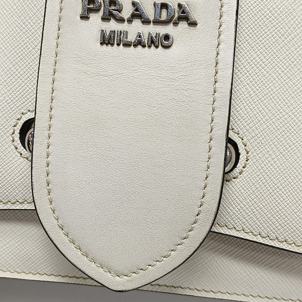 Sidonie Saffiano Calfskin White