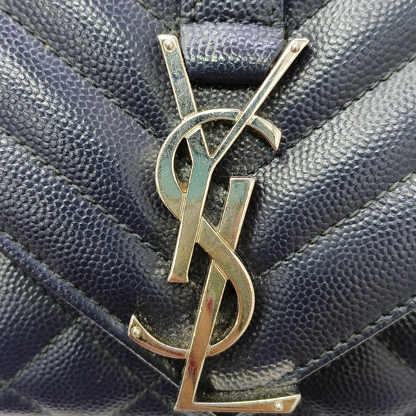 ENVELOPE Small Chevron Calfskin Blue