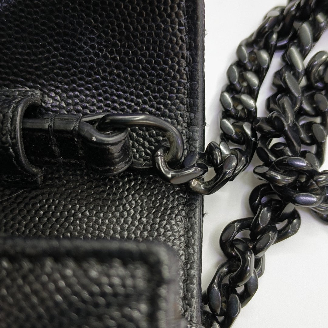 MONOGRAM Medium Chevron Calfskin Black