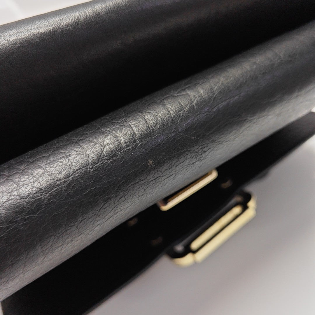 Calfskin Crossbody Bag Black