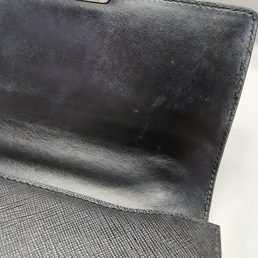 Saffiano Calfskin Crossbody Bag Black