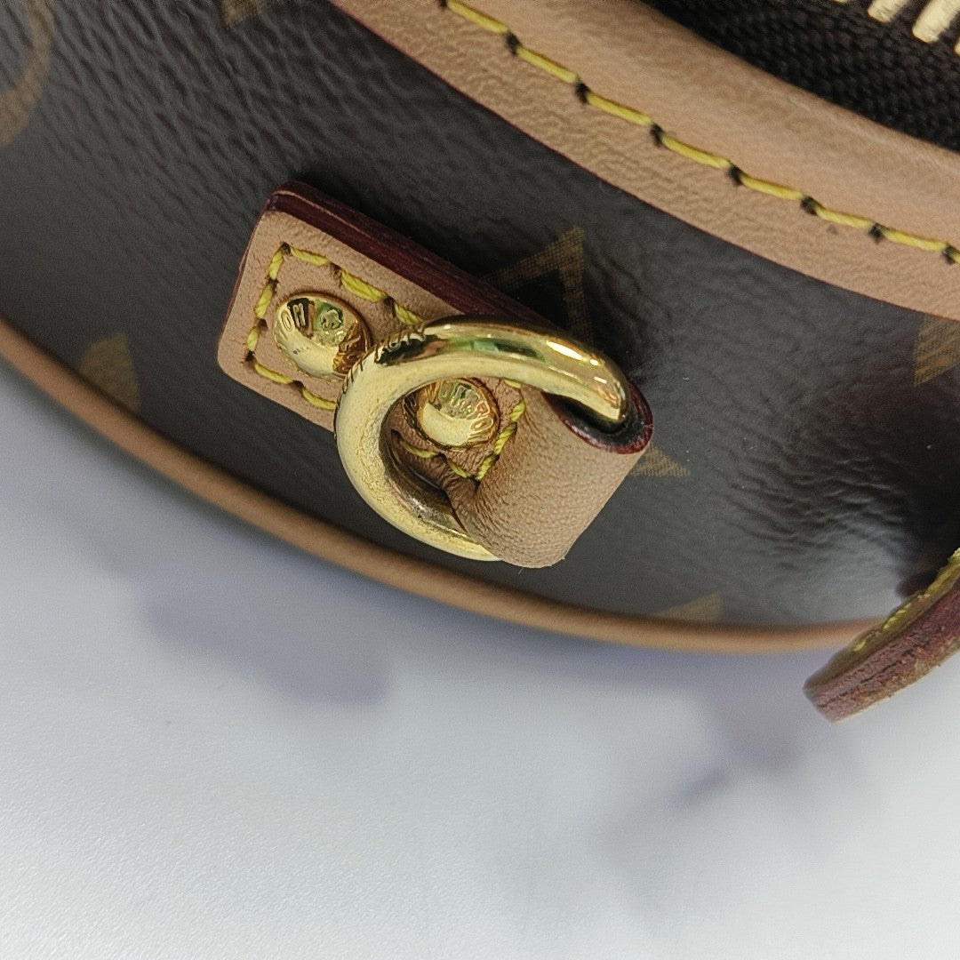 BOITE CHAPEAU Mini Monogram Coated Canvas Brown