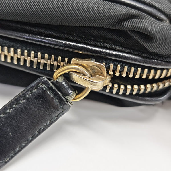 Nylon Top Handle Bag Black