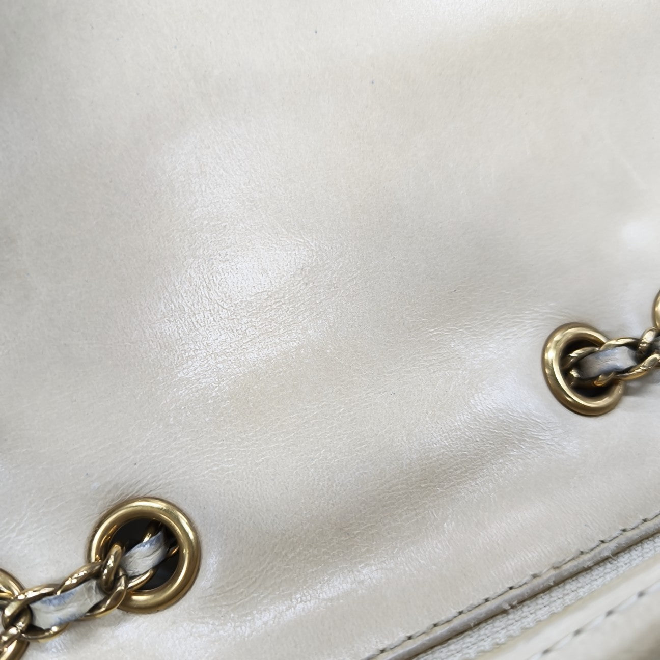 Quilted Calfskin Shoulder Bag Beige