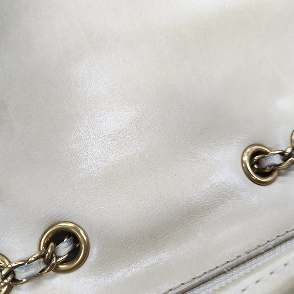 Quilted Calfskin Shoulder Bag Beige