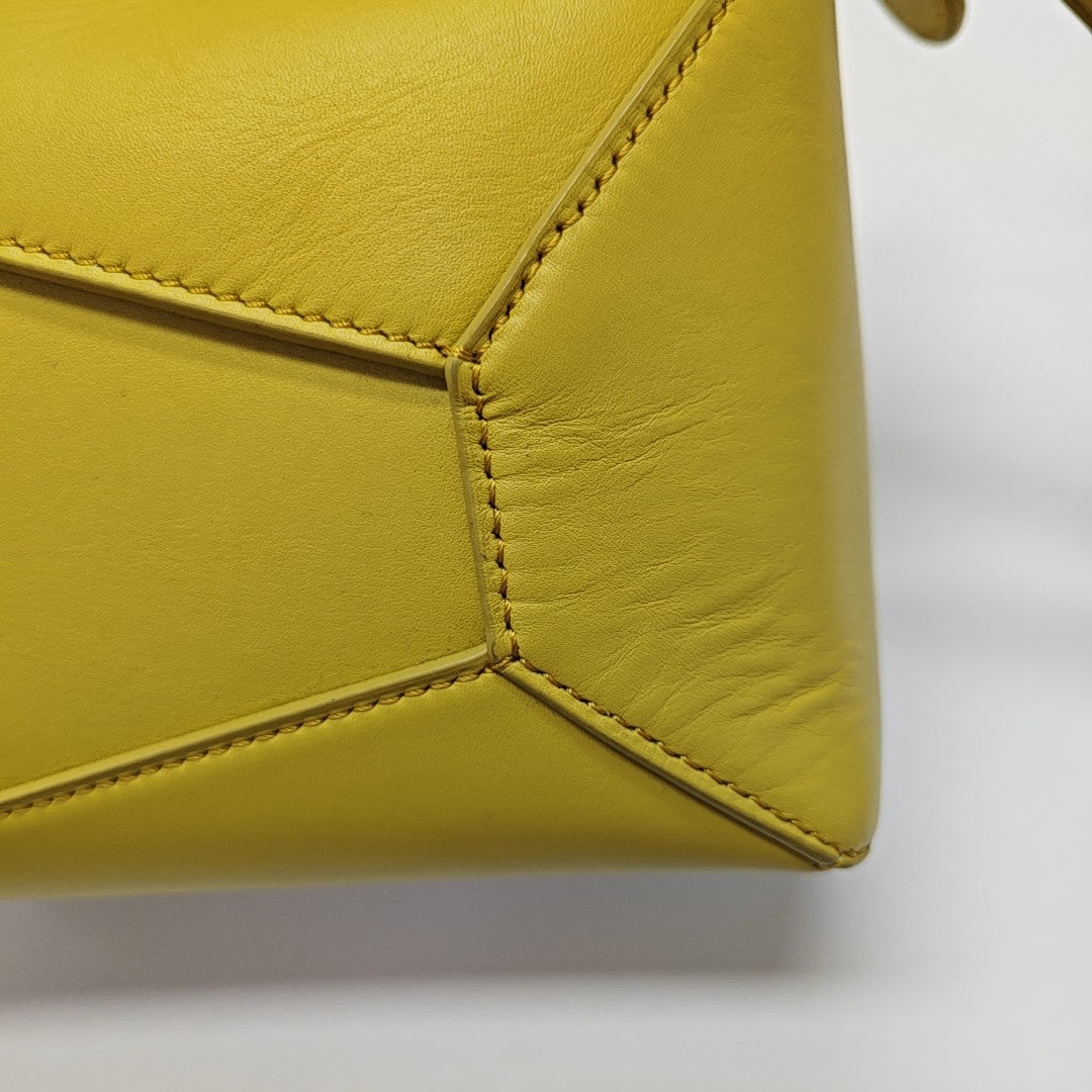 Puzzle Small Calfskin Yellow