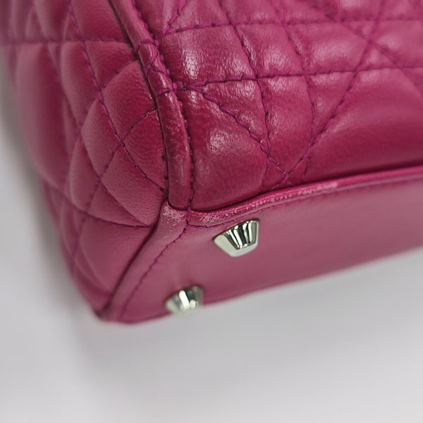Lady Dior Mini Cannage Lambskin Red