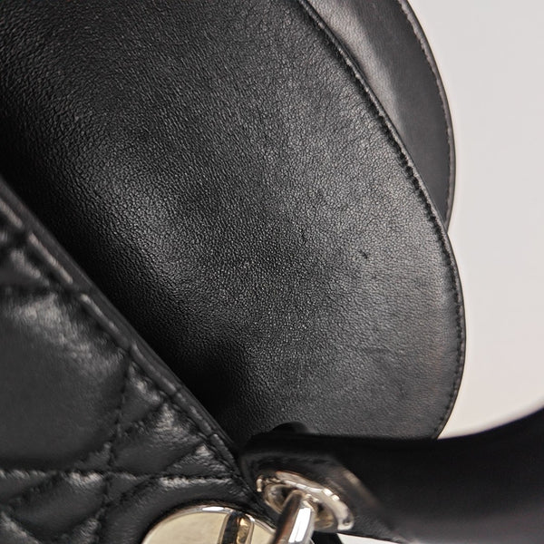 Lady Dior Mini Cannage Lambskin Black