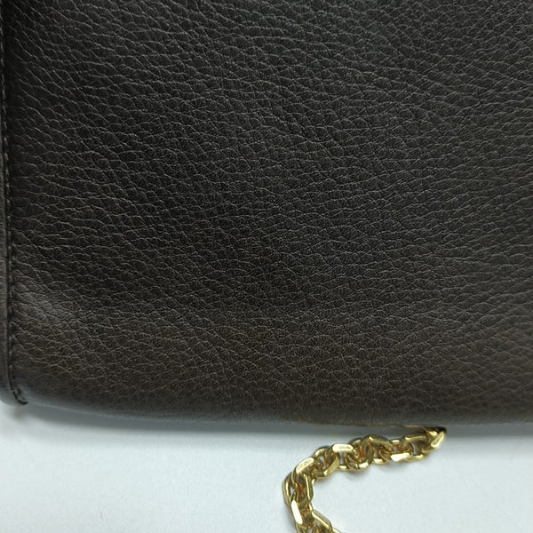 Calfskin Top Handle Bag Brown